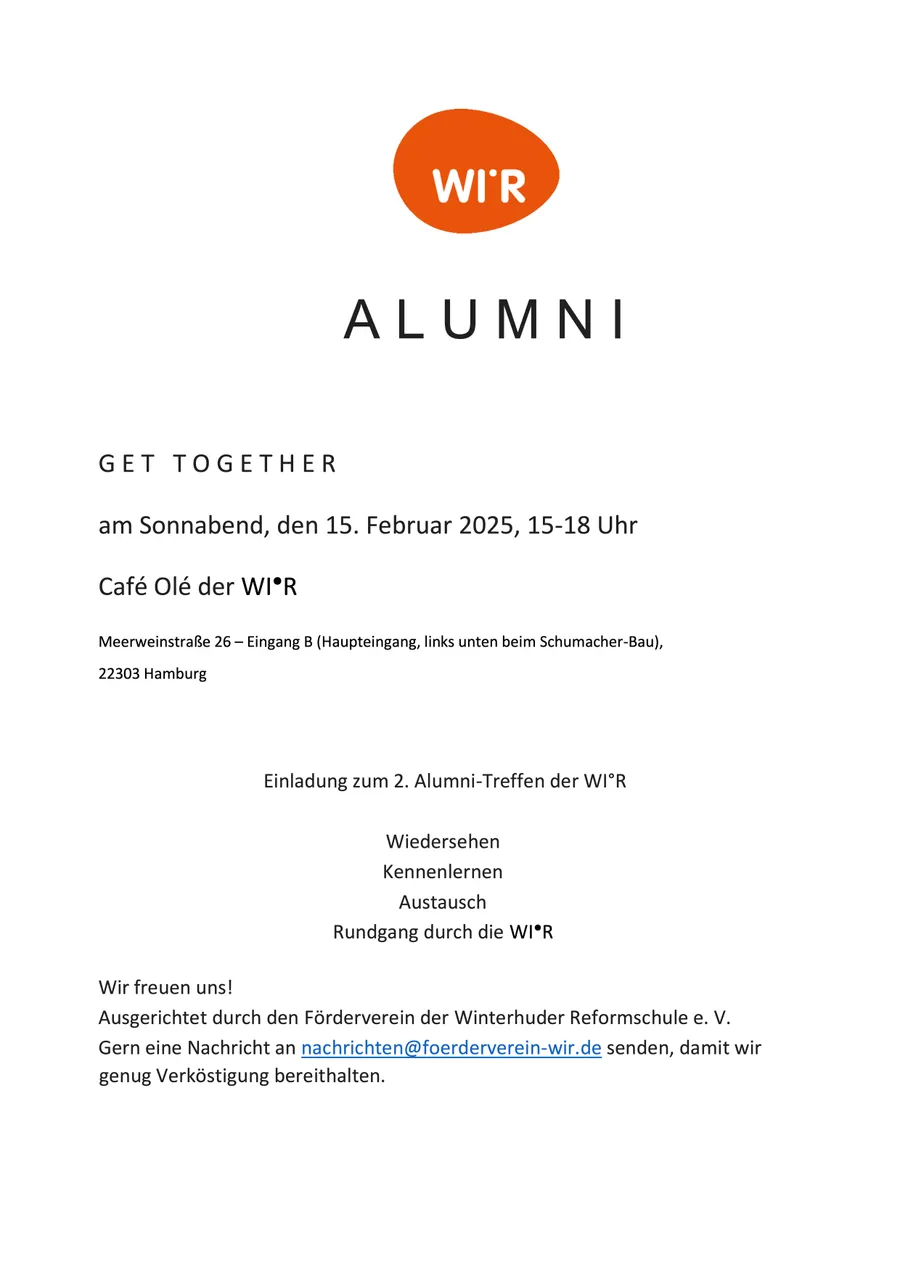 Alumni Einladung 2025