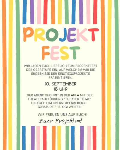 Einladung Projektfest Stand 01.09.